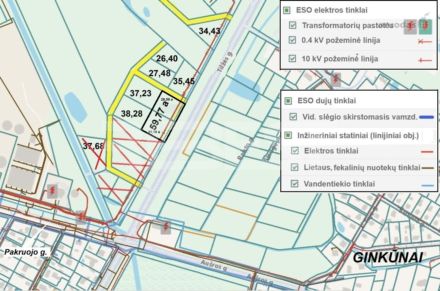 Parduodamas 59,77 arų ploto komercinės