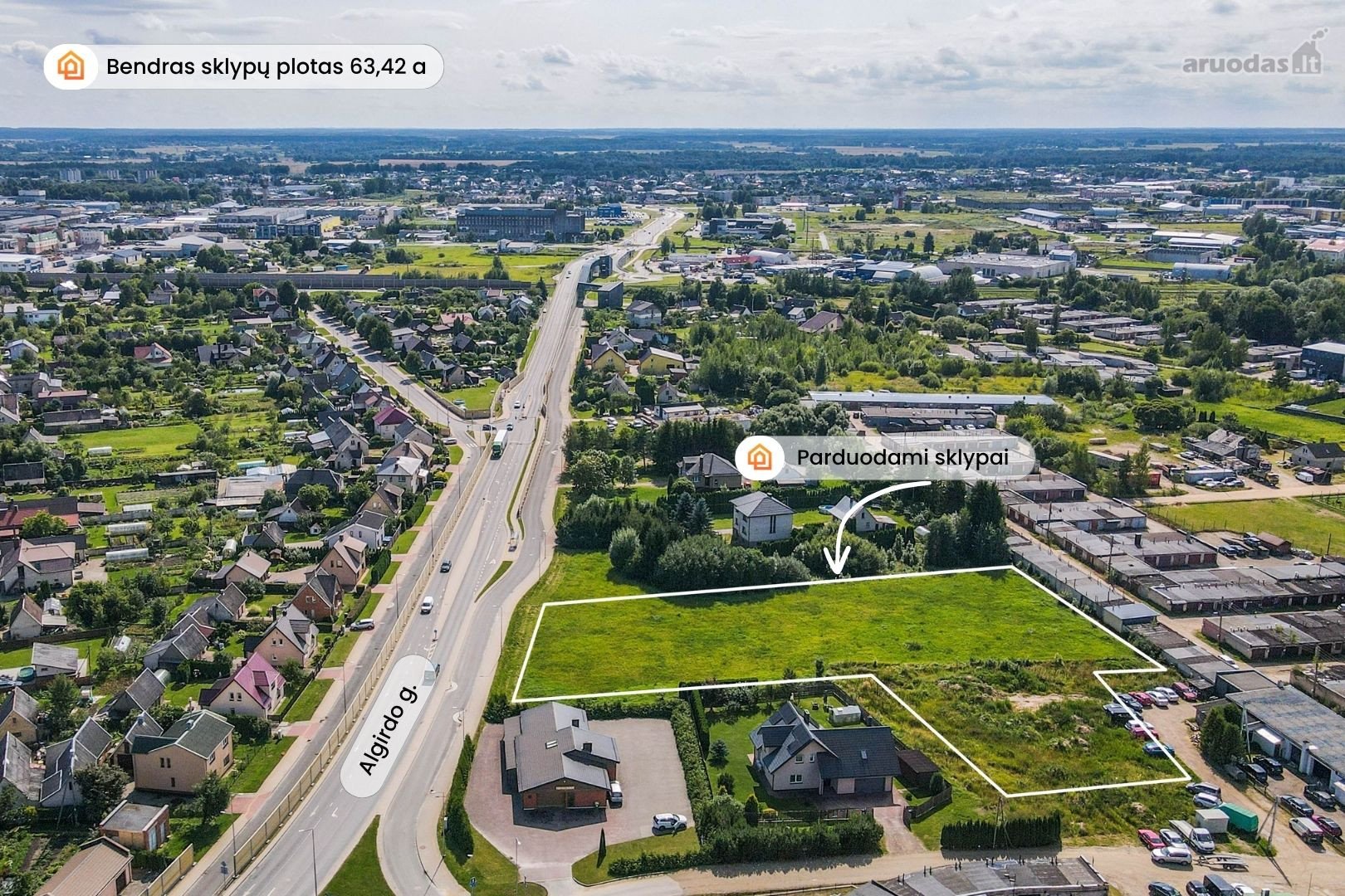Parduodami 63,42 arų ploto komercinės