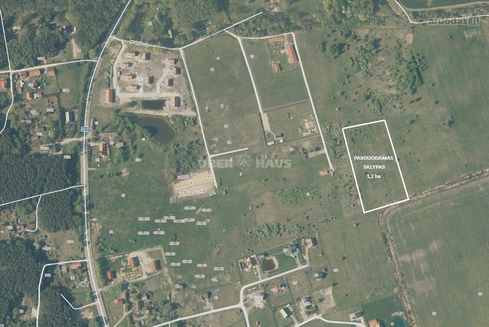 Parduodamas 1,2 ha žemės ūkio paskirties