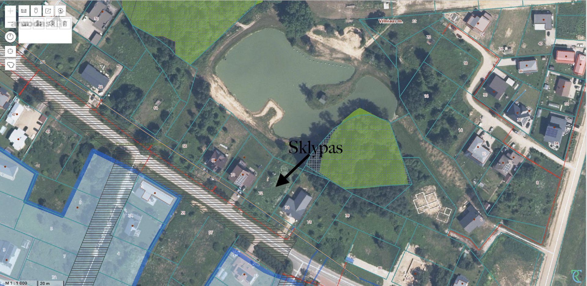 Parduodamas 11 arų namų valdos sklypas adresu