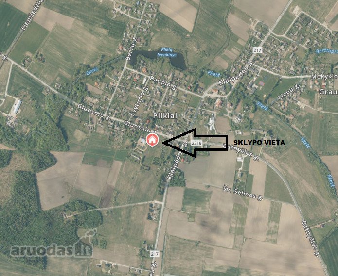 Parduodamas Sklypas Plikiuose, Gluosnio G.