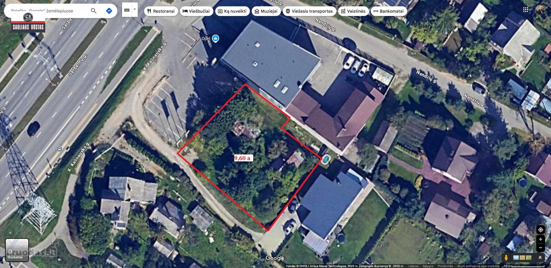 Parduodamas labai geroje vietoje sklypas 9,60