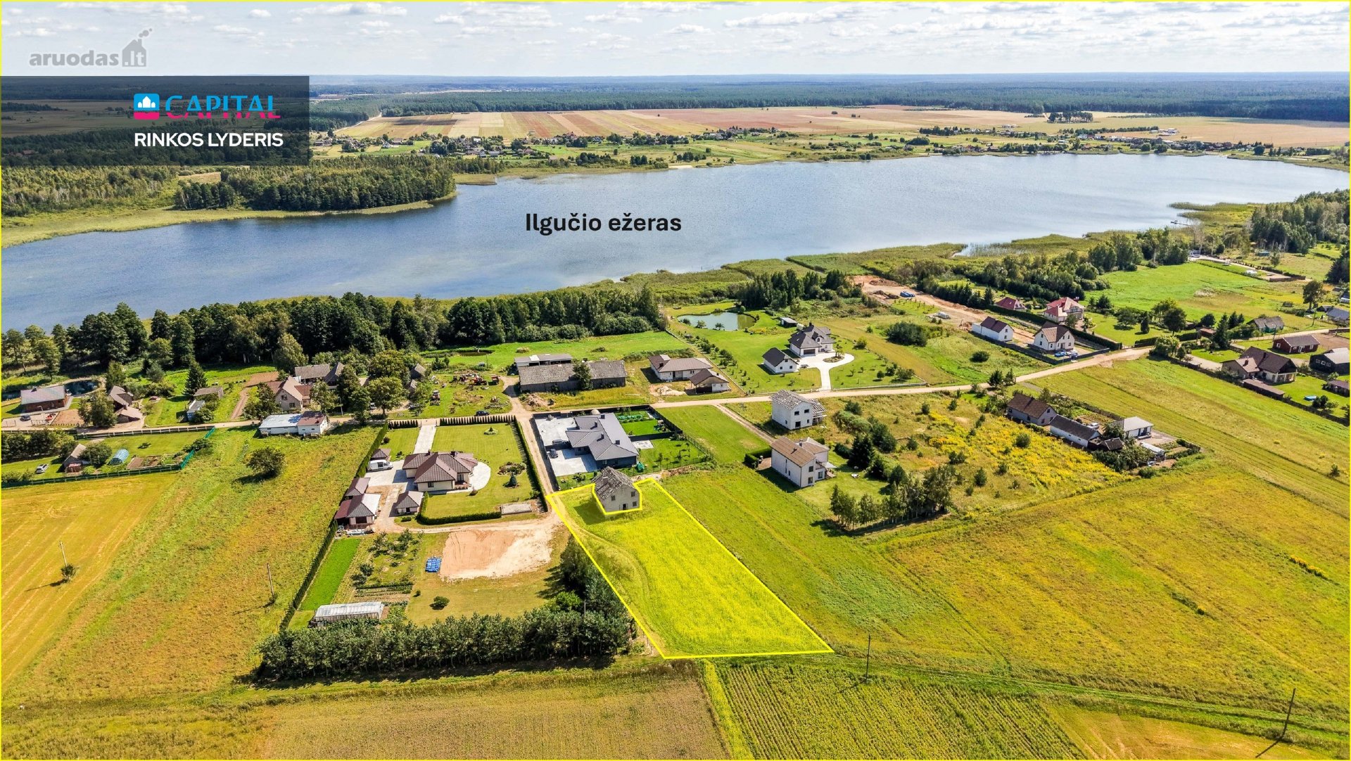 Ežero Pašonėje Parduodamas 20,15 Arų Namų
