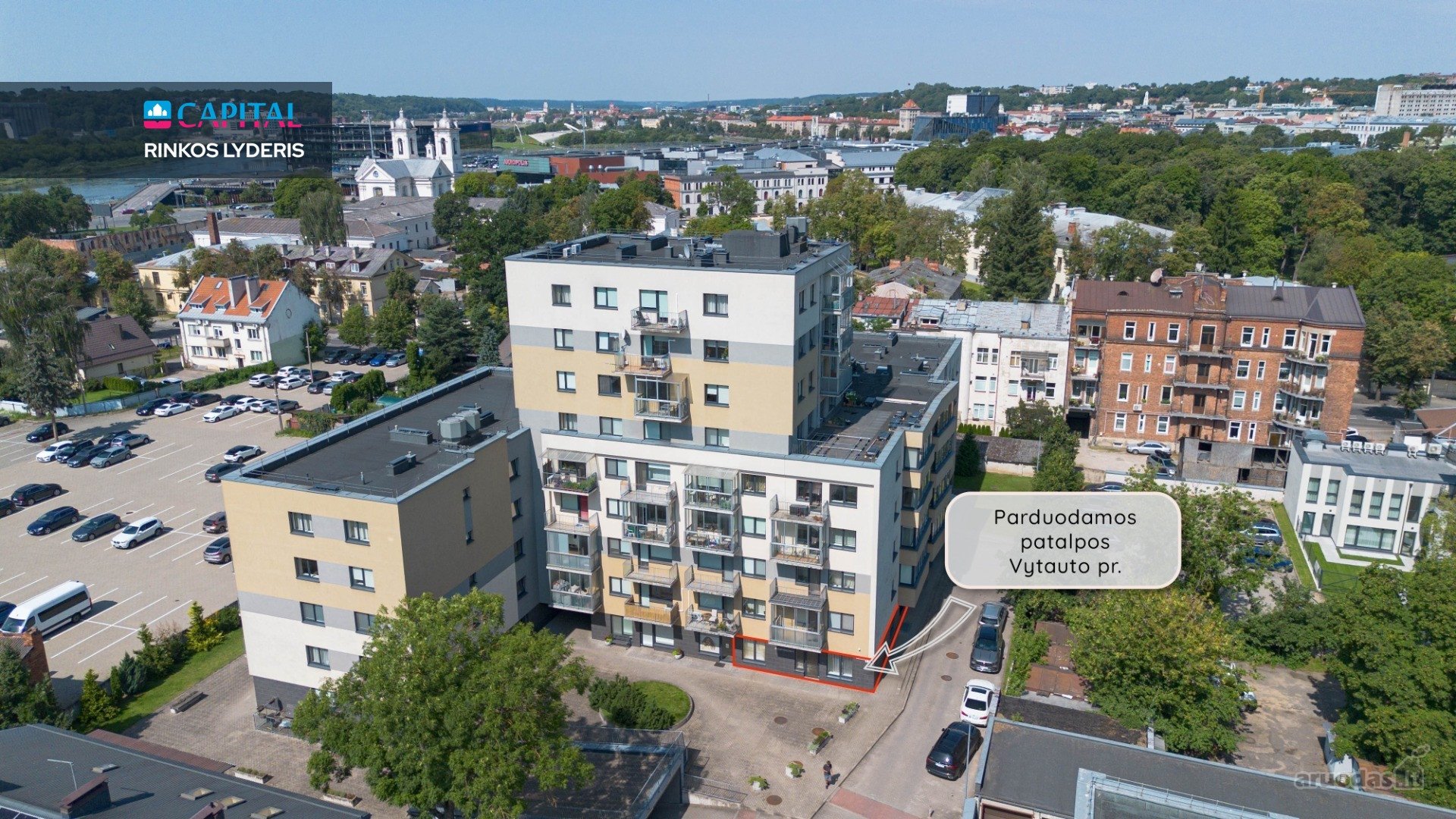 Parduodamos 91,29 kv. m administracinės
