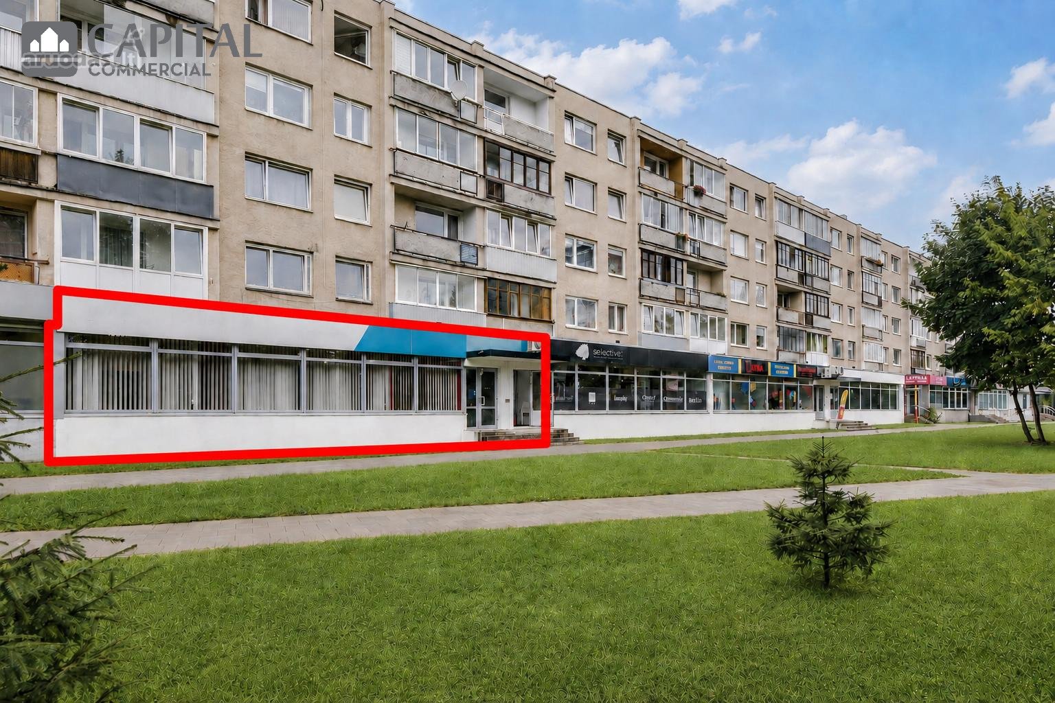 Nuomojamos ~160,6 m² prekybinės patalpos su