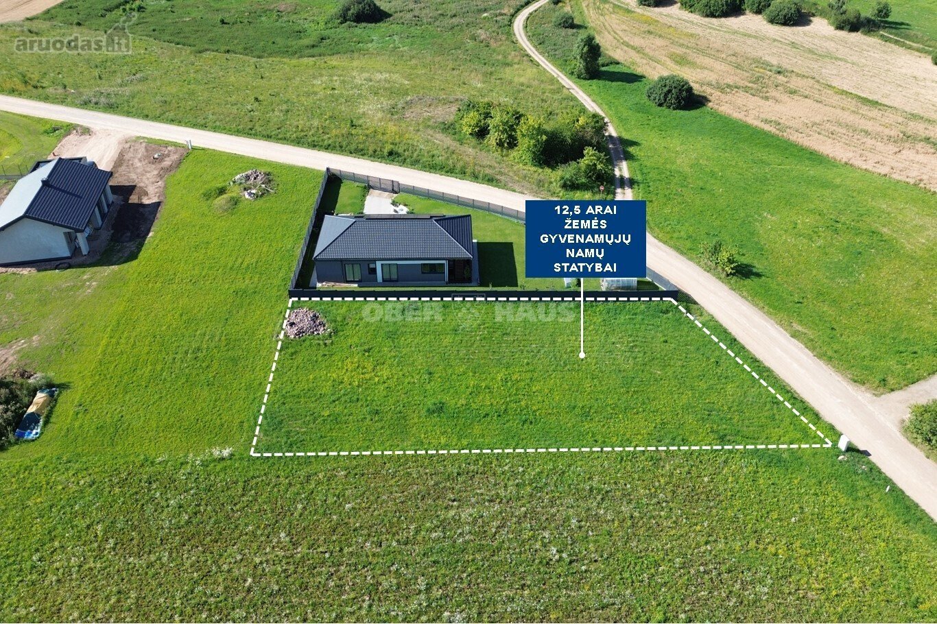 Parduodamas erdvus 12.50 arų žemės sklypas,