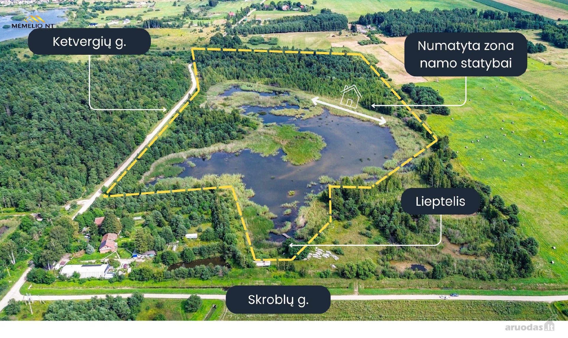 Parduodamas išskirtinis sklypas su vandens