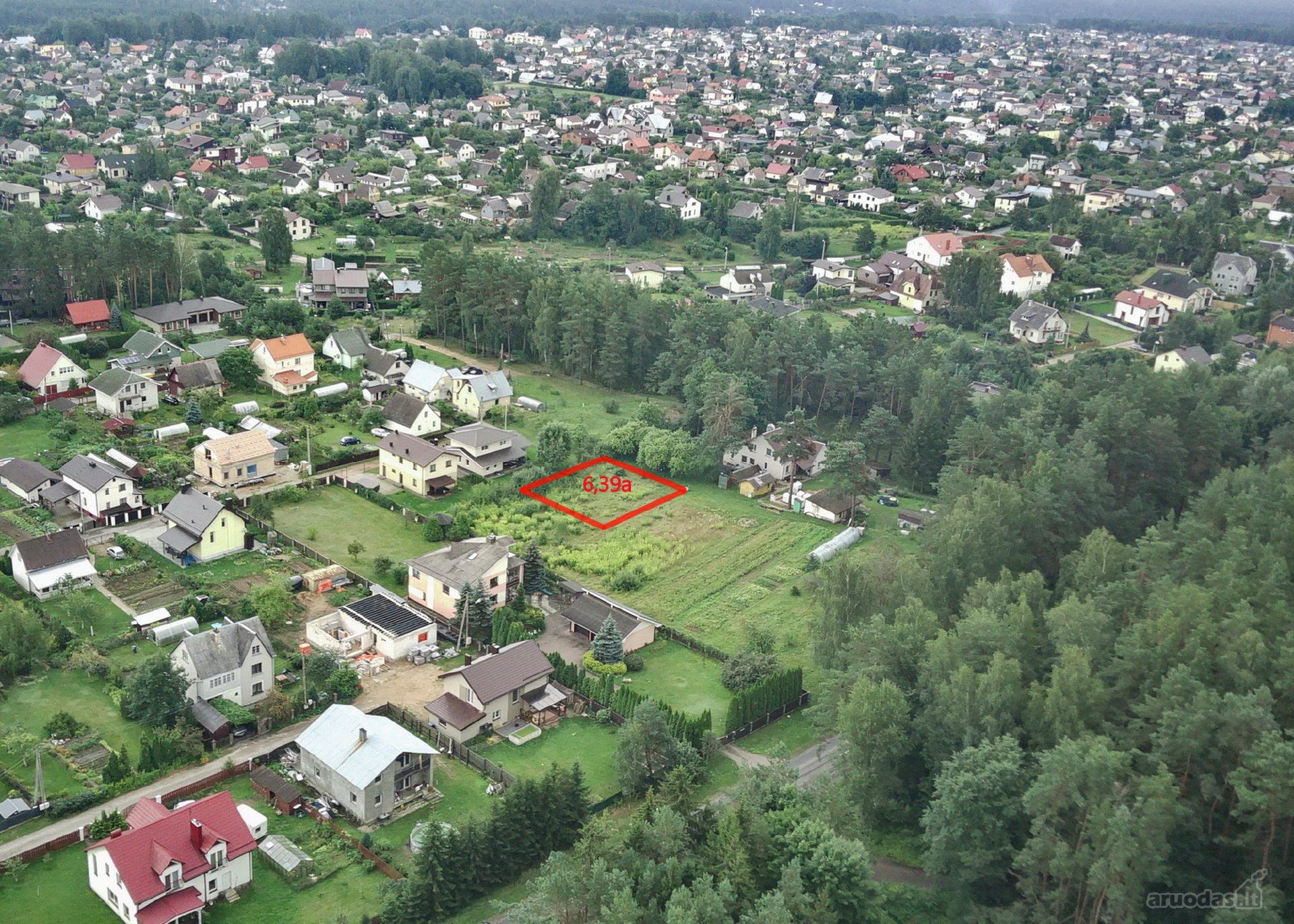 Parduodamas 6,39a namų valdos sklypas