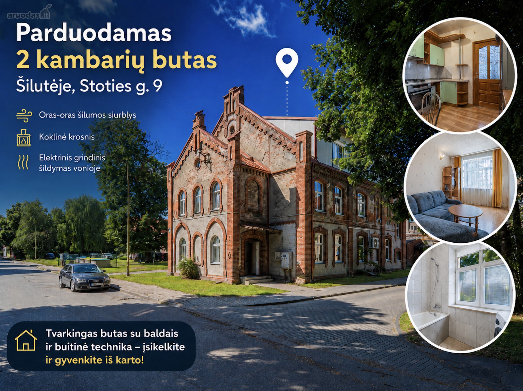 Parduodamas 2 Kambarių Butas Šilutėje,