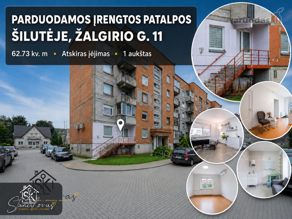 Parduodamos Įrengtos Patalpos Pirmajame