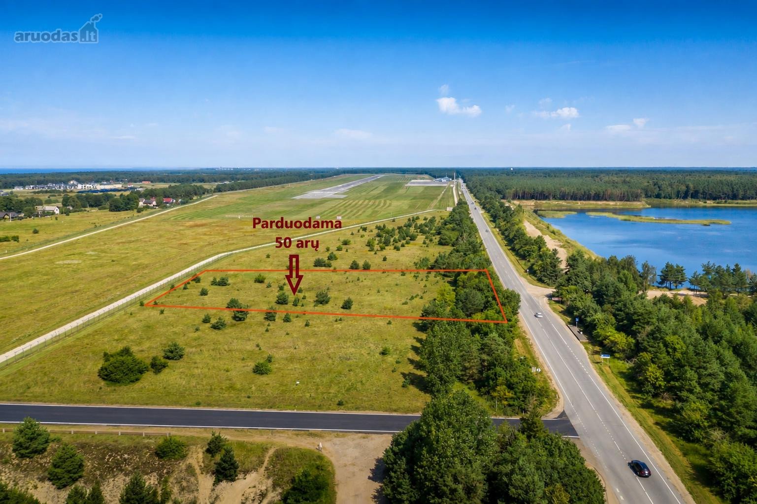 Parduodama 50 arų žemės sklypo dalis Liepojos