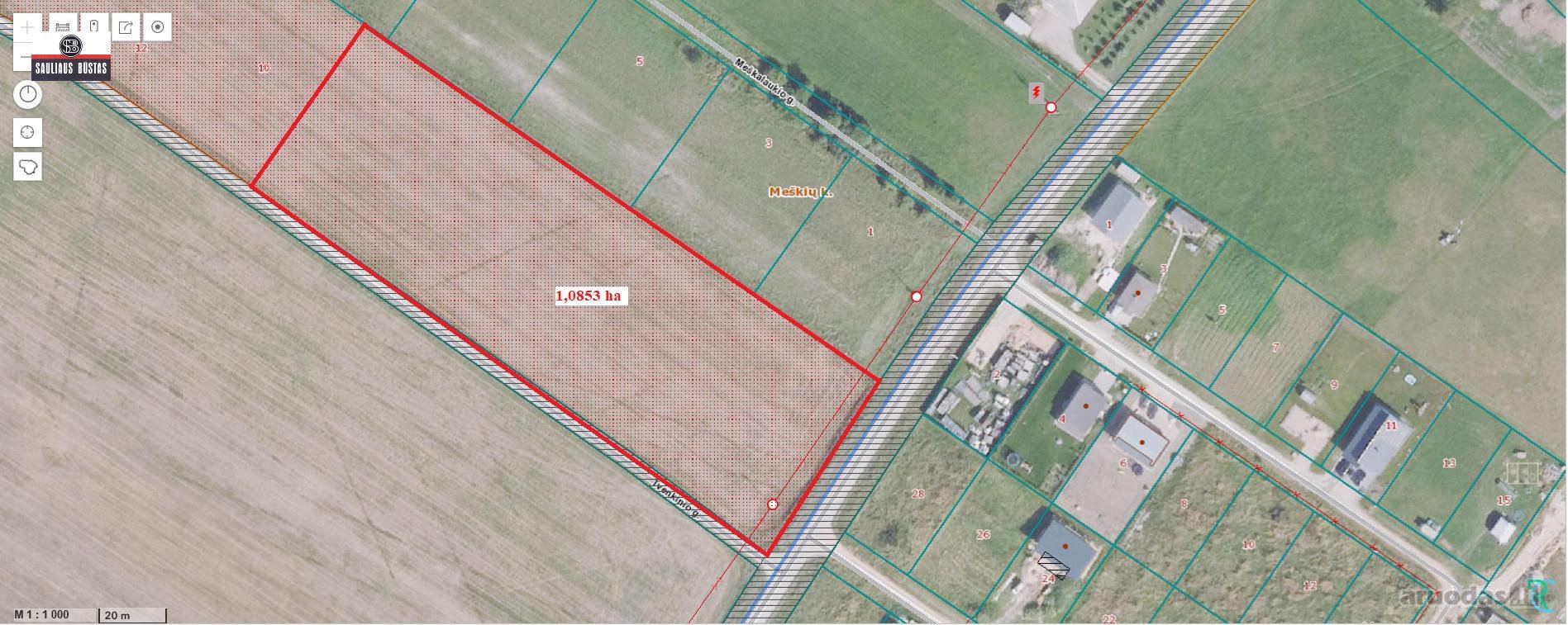 Parduodamas labai pigiai 1,0853 ha žemės