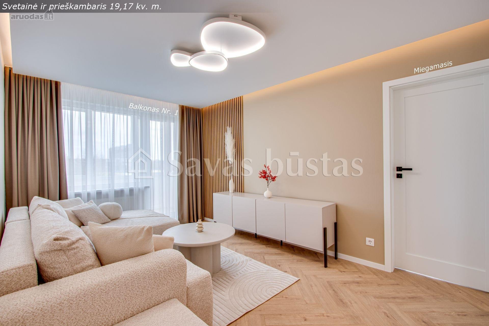 Naujai ir kokybiškai suremontuotas 3 kambarių