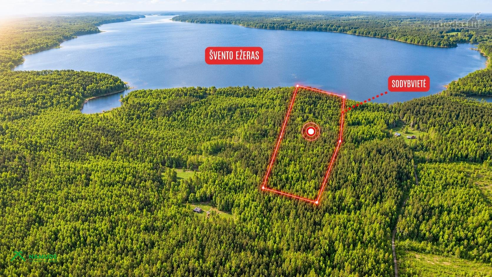 12 Ha Sklypas Su 200 Metrų Švento Ežero