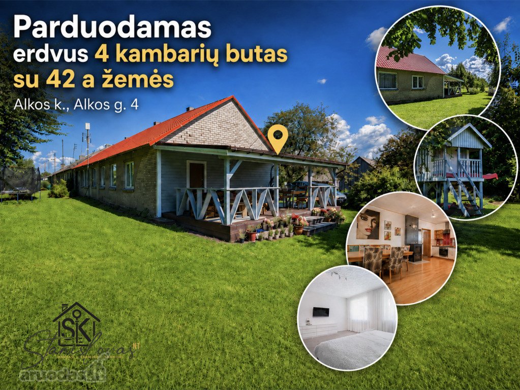 Parduodamas Erdvus 4 Kambarių Butas Su 42 A