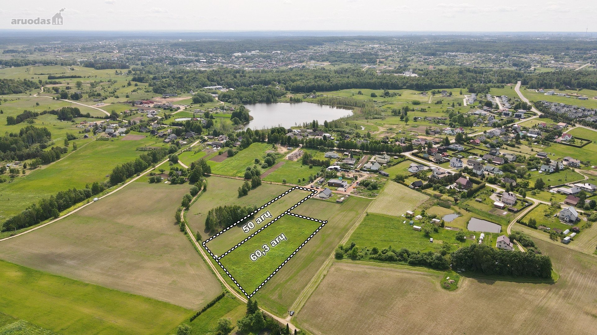 Parduodami 60,3 Ir 50 Arų Žemės Sklypai Su