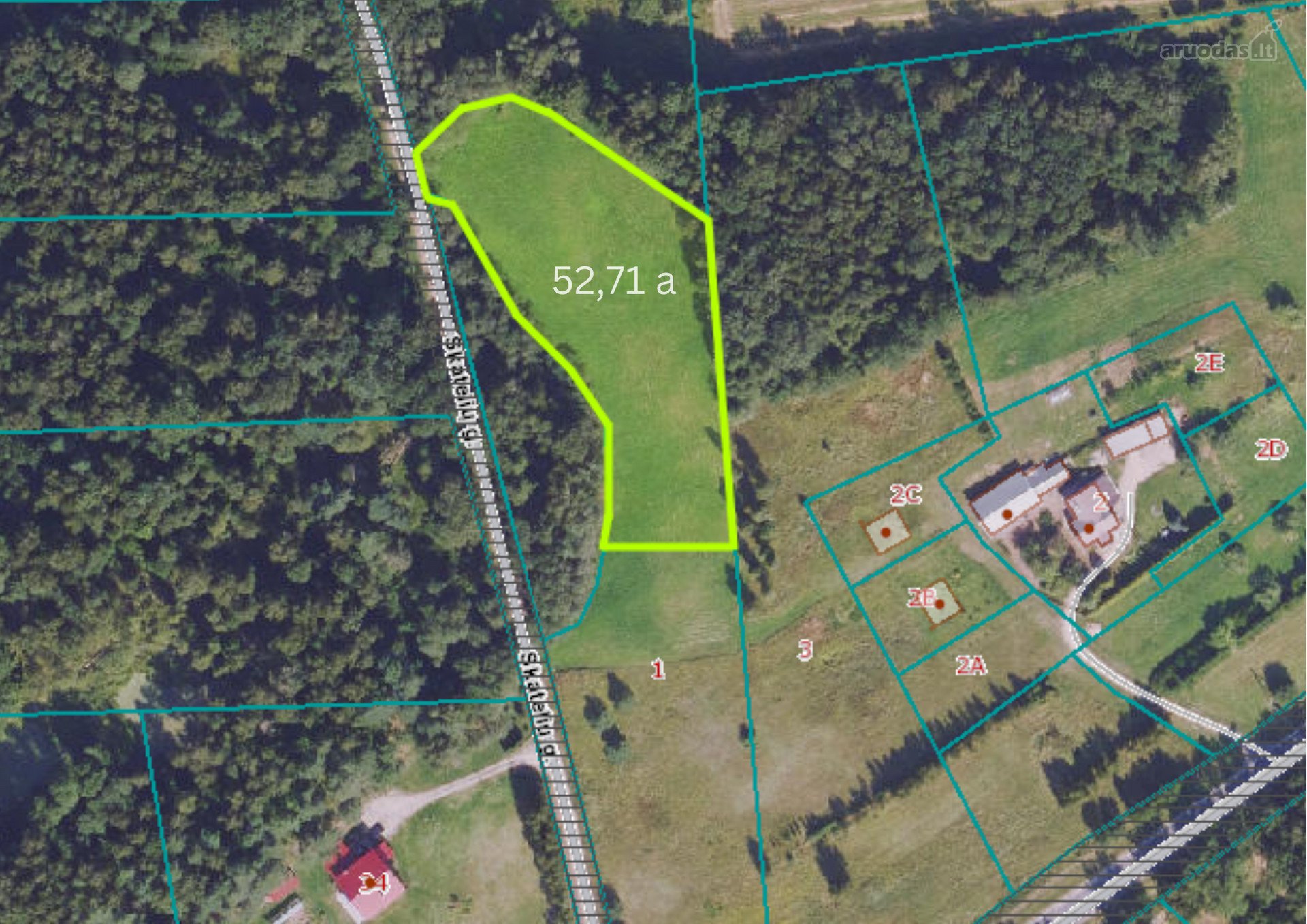 Vilniaus r. sav., Ažulaukės k. parduodamas 52