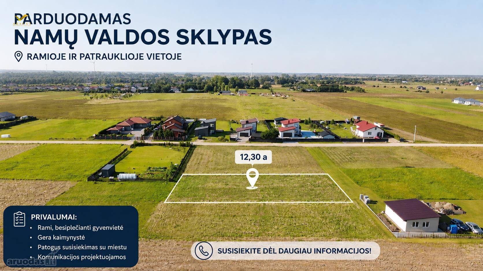 Parduodamas namų valdos sklypas Kretingos r.,