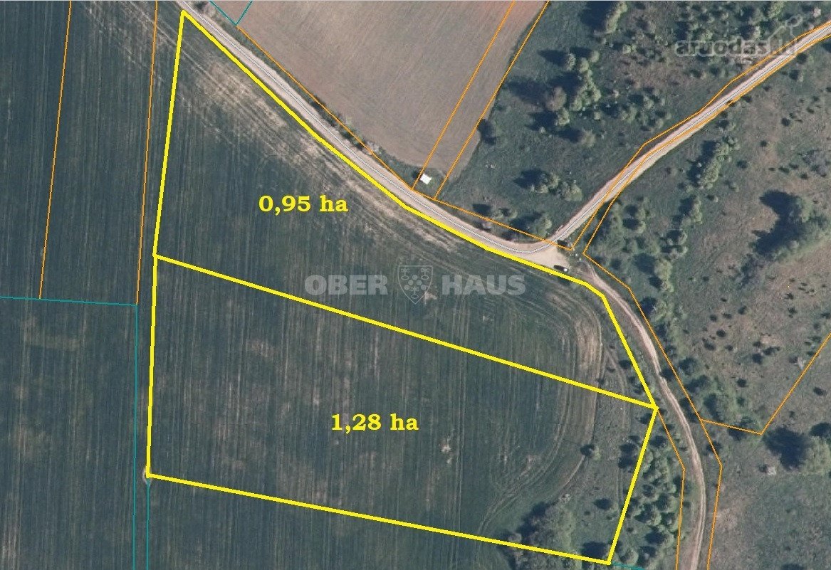 Du 0,95 ha ir 1,28 ha žemės ūkio paskirties
