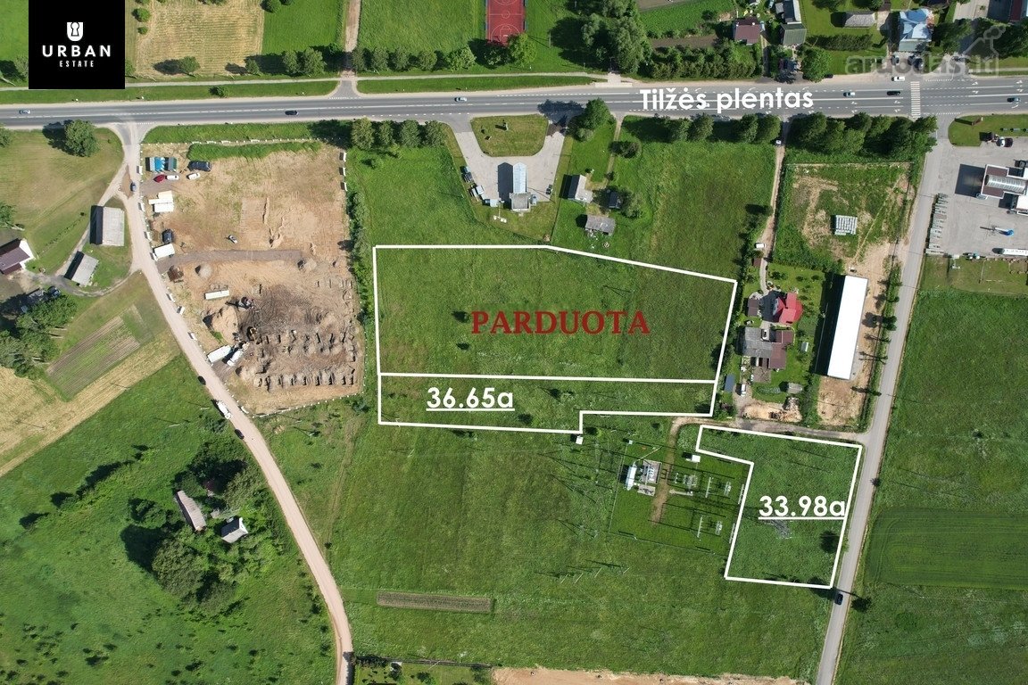 Parduodami 33.98 Arų Ir 36.65 Arų Sklypai