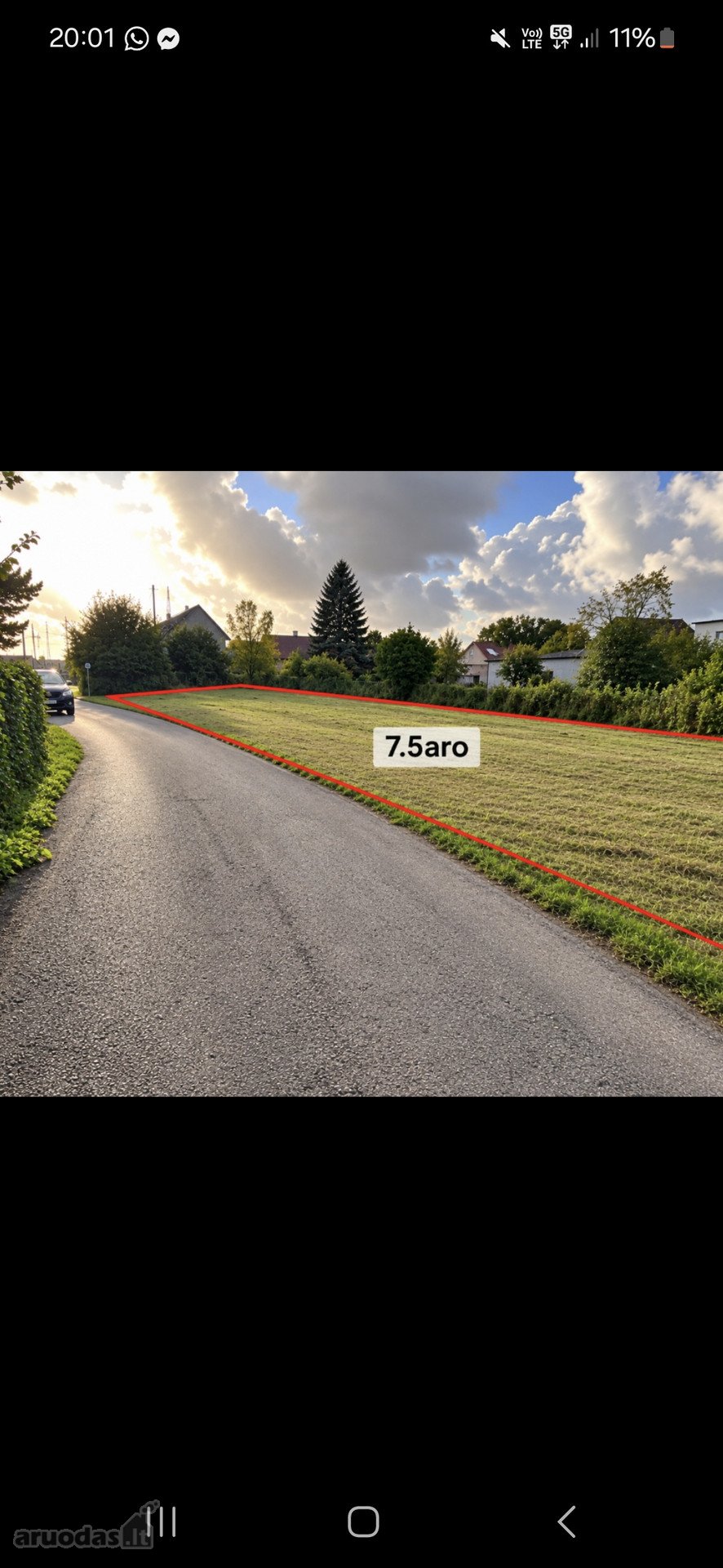 Parduodamas 7,5 aro sklypas Veliuonos g. 7,