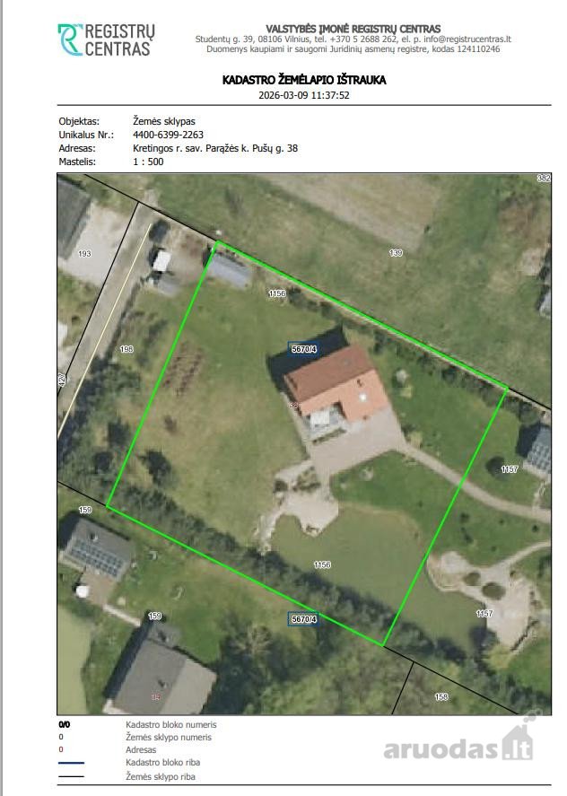 180 m² gyvenamasis namas su net 43 arų sklypu