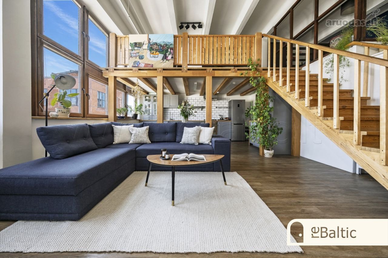 Erdvus ir modernus 97,78 m&sup2; loftas per