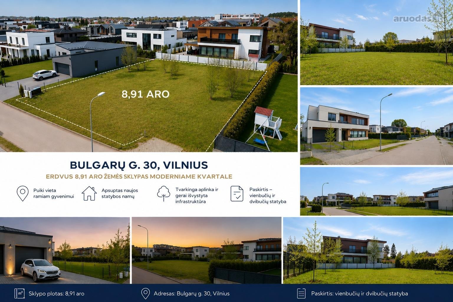 Parduodamas 8,91 aro sklypas individualaus