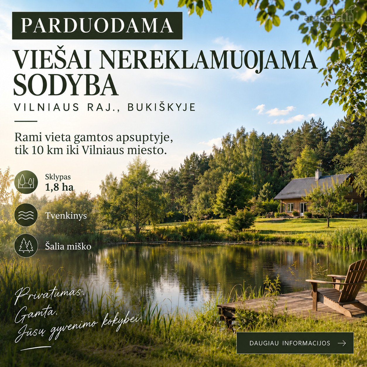 Parduodama Sodyba, Vilniaus R. Sav.,