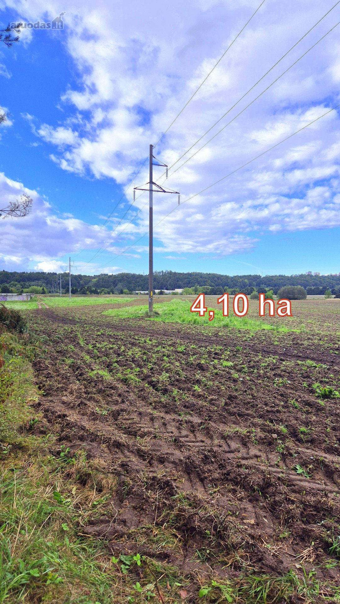 Parduodamas žemės ūkio paskirties 4,1066 ha