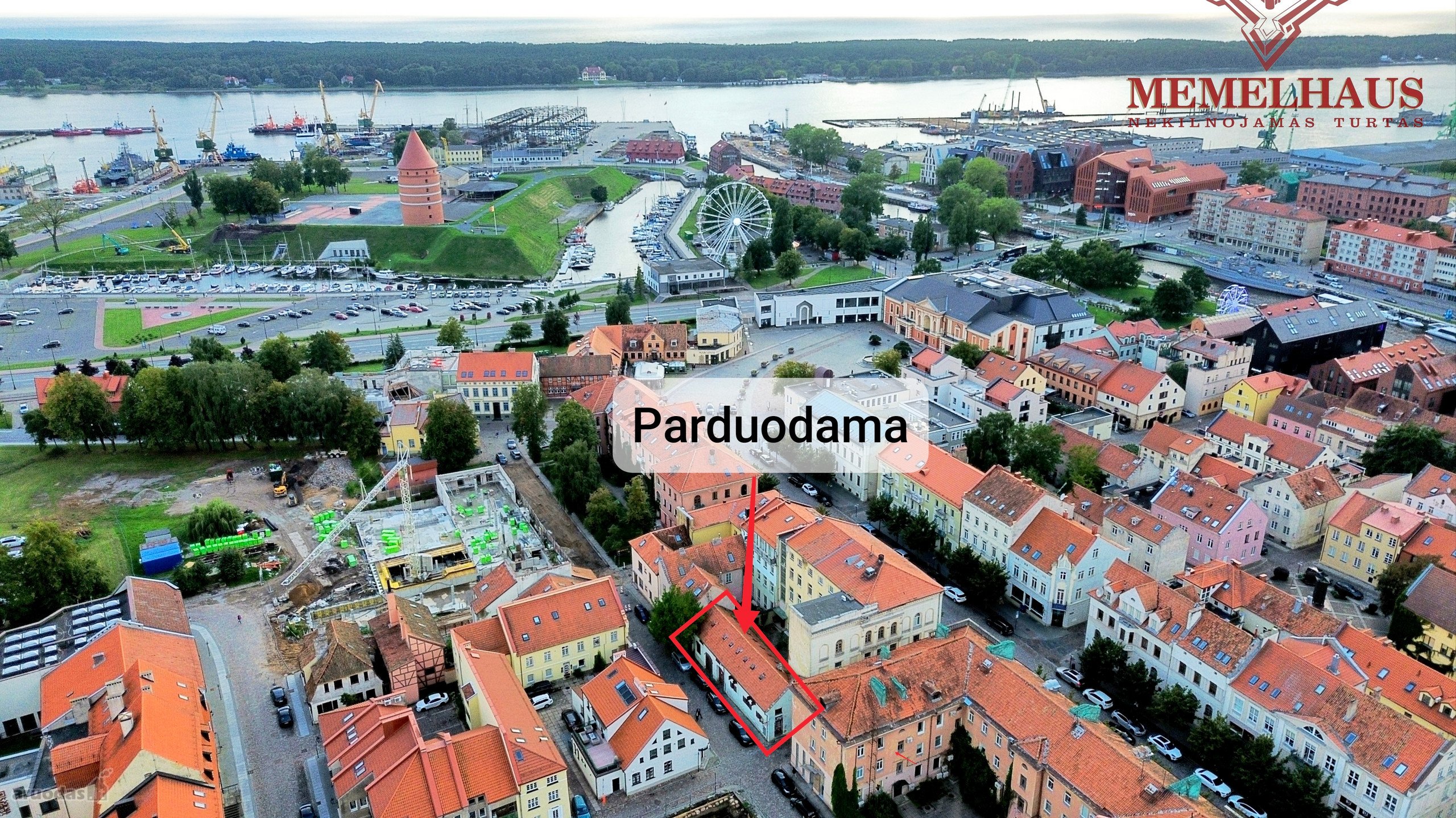 Parduodamas dviejų aukštų pastatas Klaipėdos