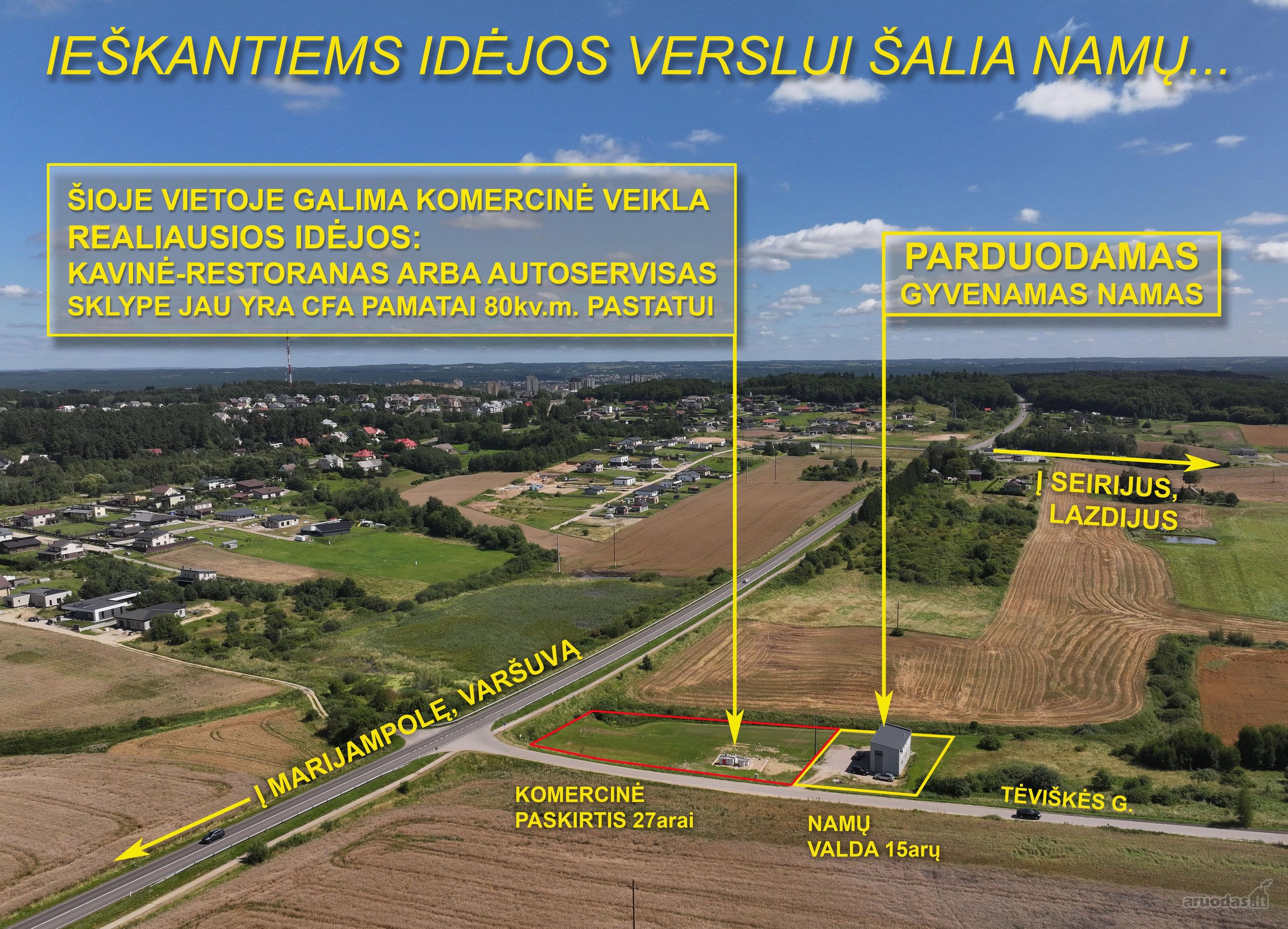Komercinis Sklypas Prie Kelio Alytus-marijampolė