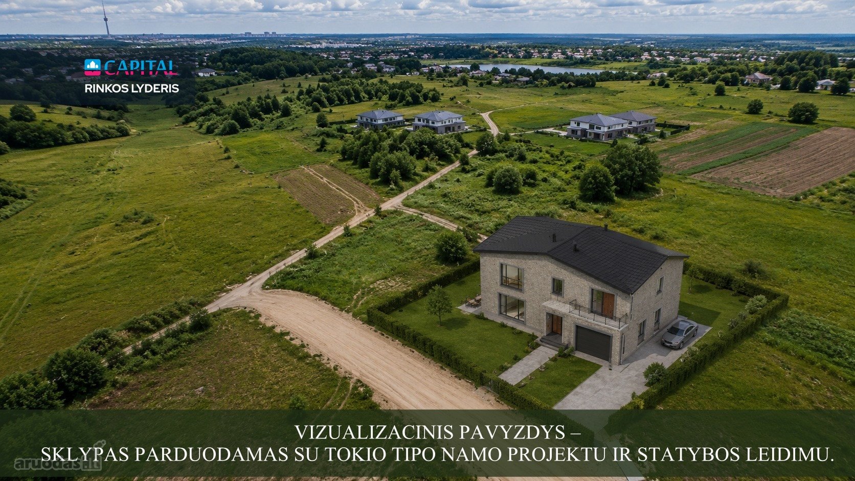 Parduodamas 10 Arų Sklypas Su Namo Projektu