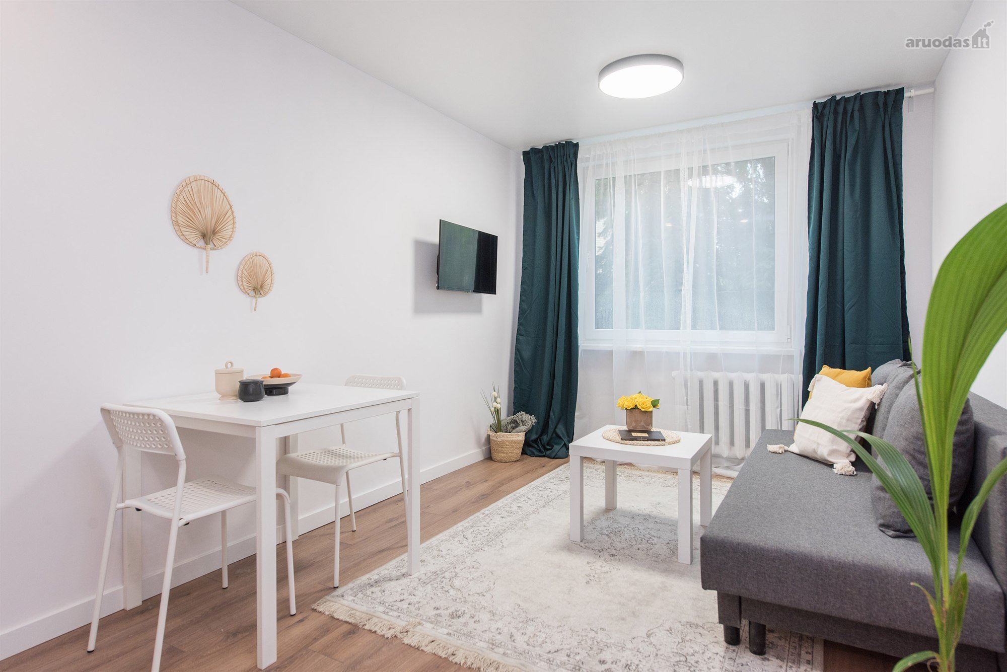 Jauki, pilnai įrengta dviejų kambarių studija