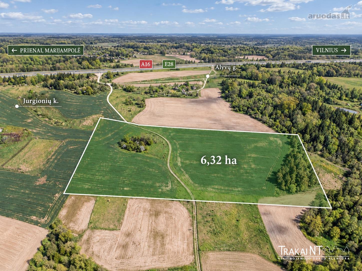 Parduodama 6,32 Ha Žemės Ūkio Paskirties Žemė