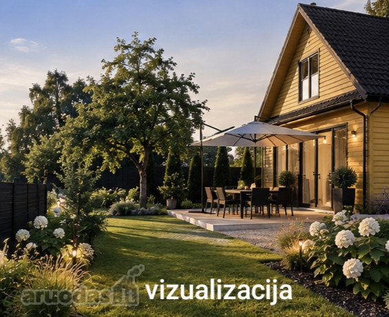 Šalia Lėno ežero parduodamas namas su sklypu