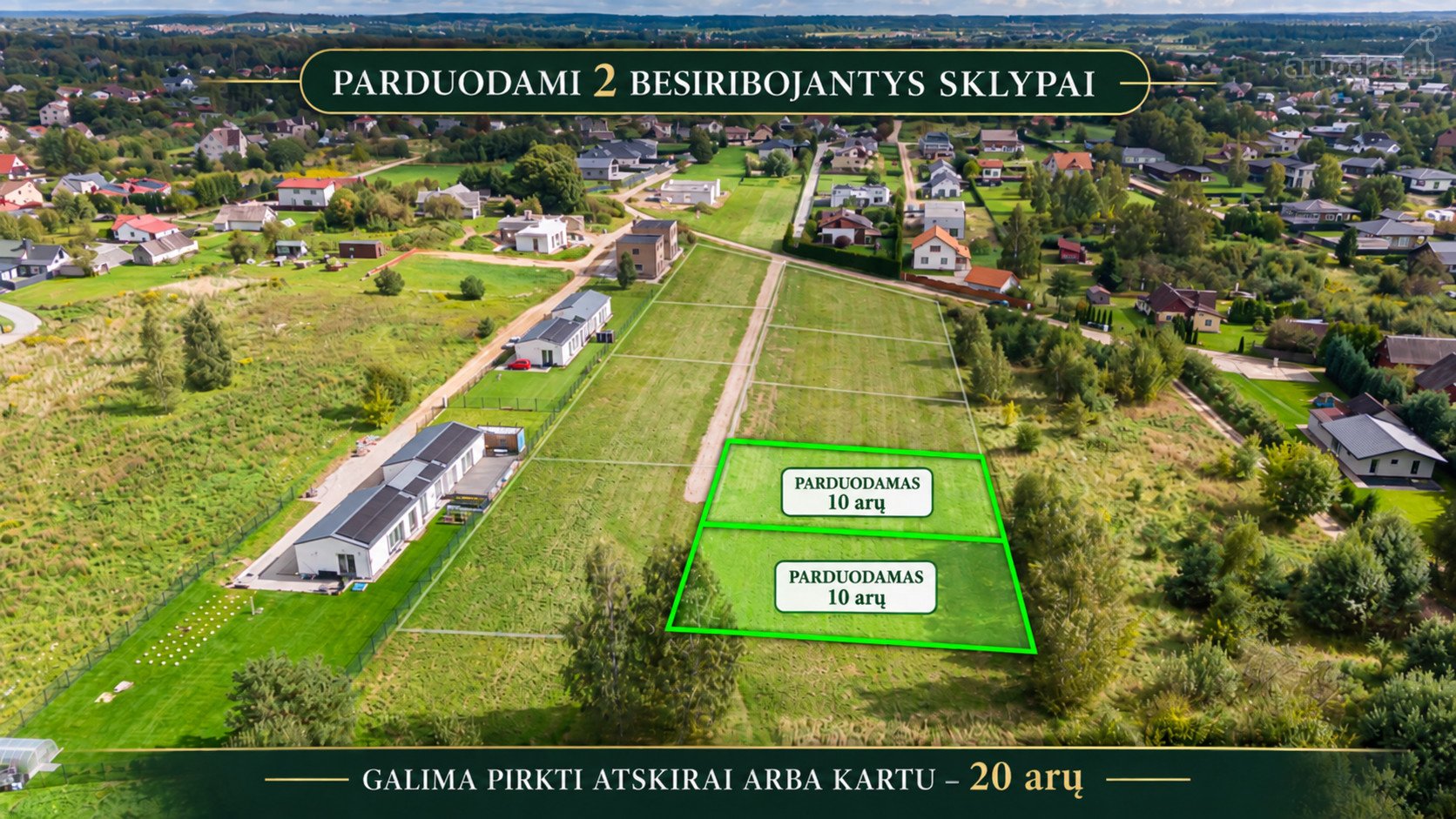 Du Besiribojantys Namų Valdos Sklypai Karių G
