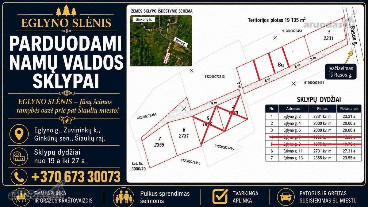 Eglyno Slėnis 8a namų Valdos Sklypas 