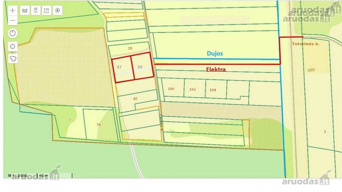 Parduodami 2 žemės sklypai 0,1260 ha ir 0
