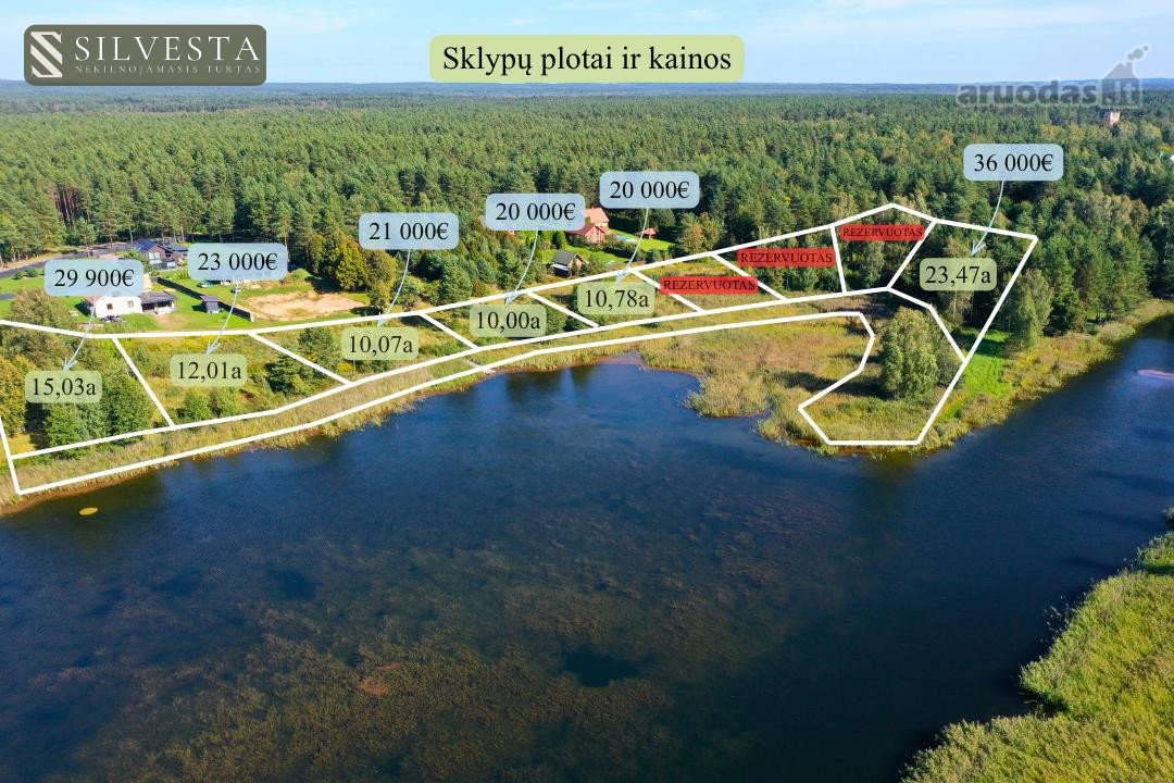 Parduodami sklypai Žvejų g., Kalveliai, su