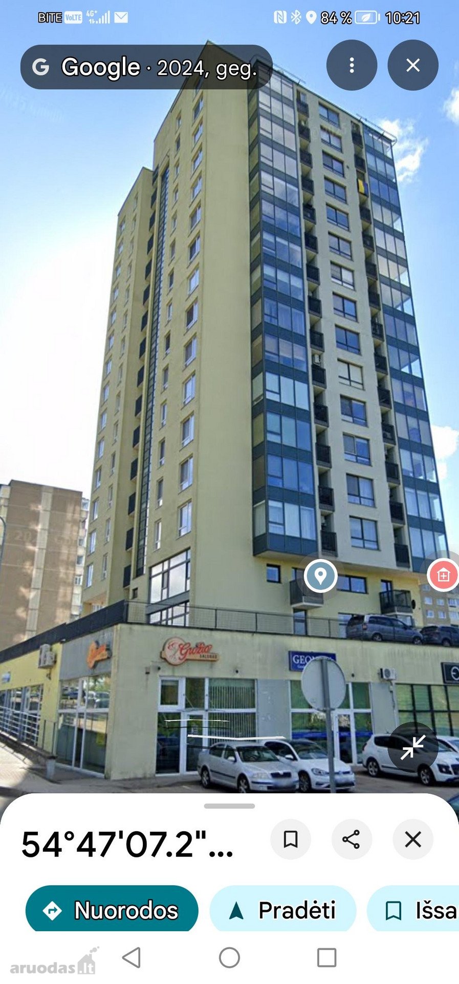 Išnuomojamas 3kambariu butas 6 aukšte,