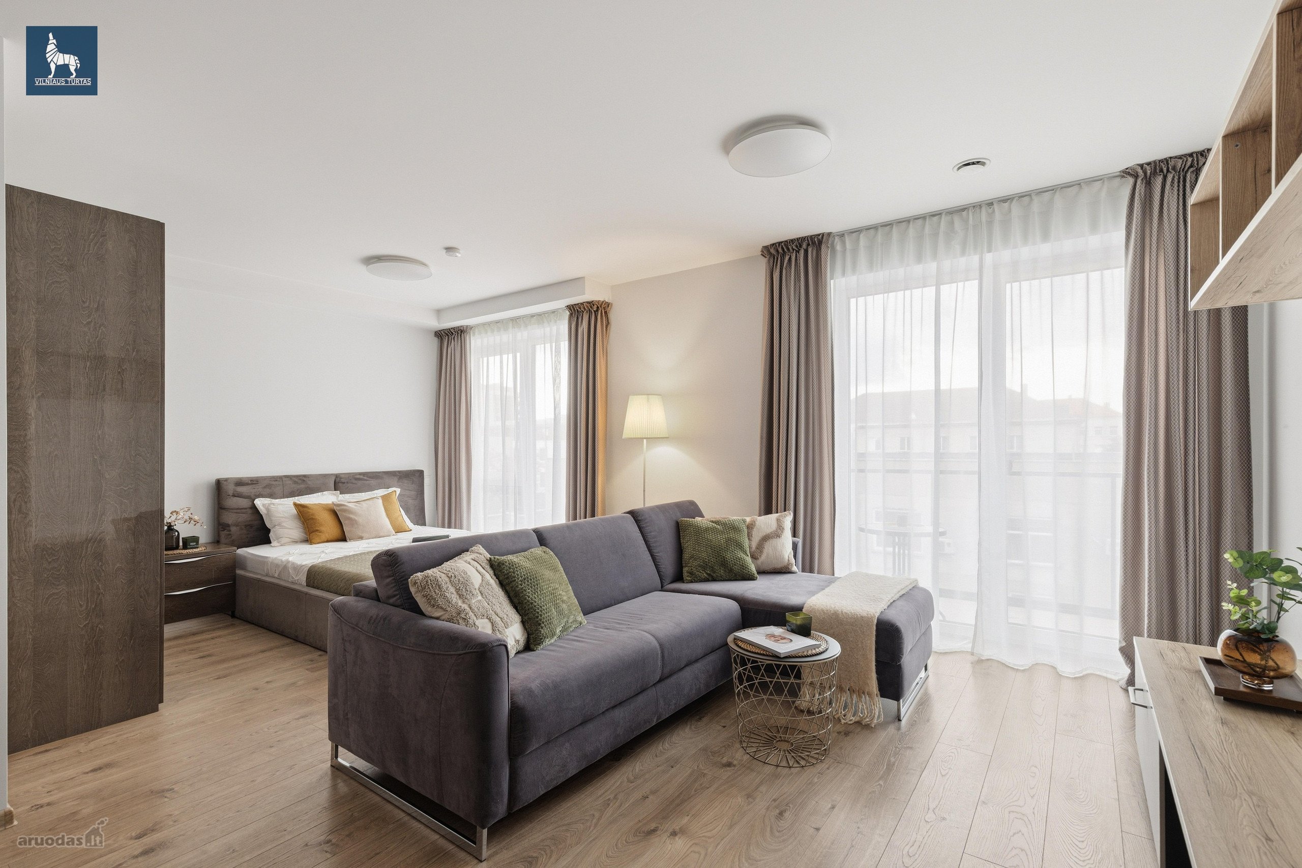 Parduodamas erdvus 44,32 m² 1 kambario butas