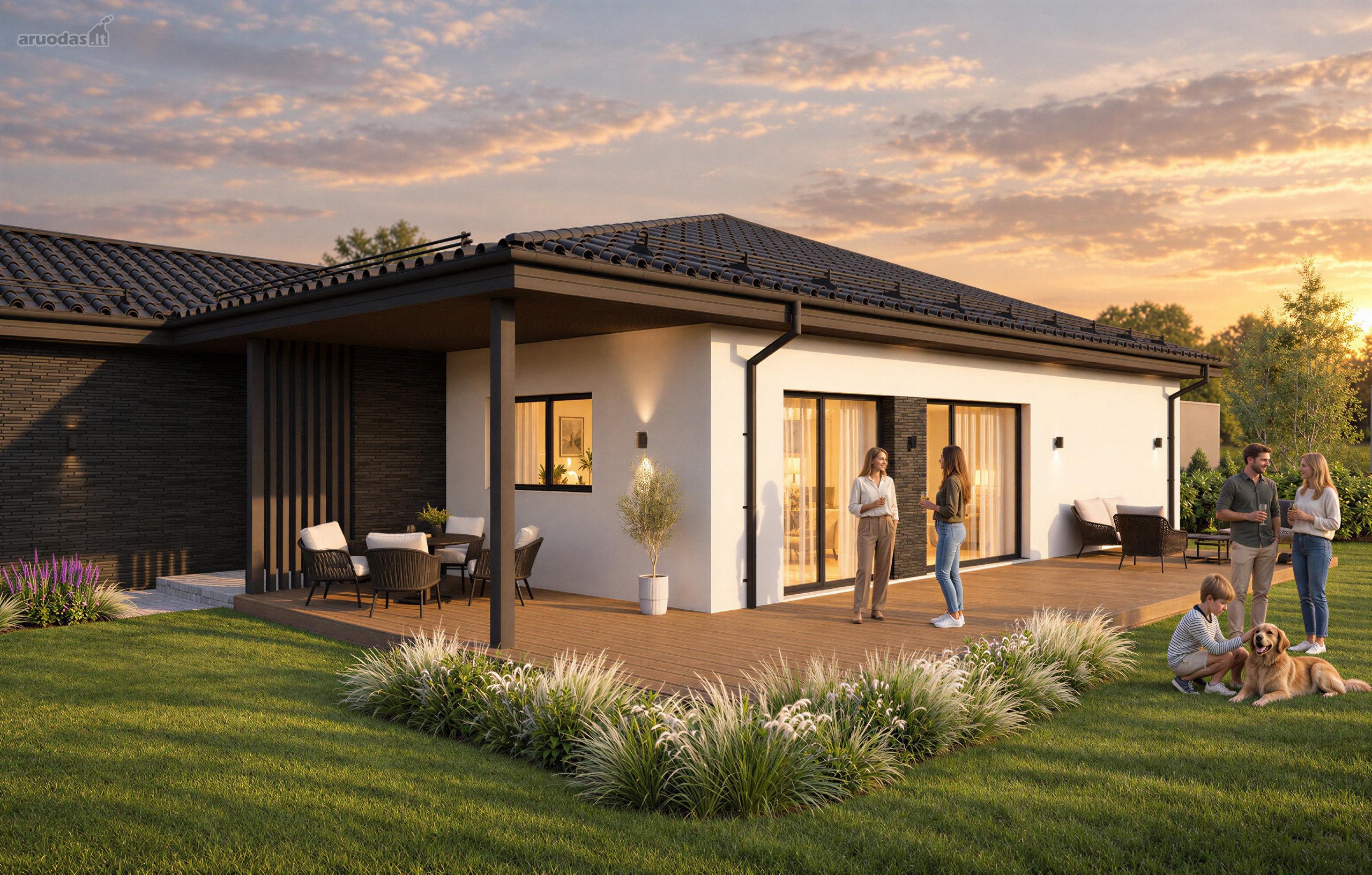Parduodamas 194,95 m² A+ klasės vieno aukšto