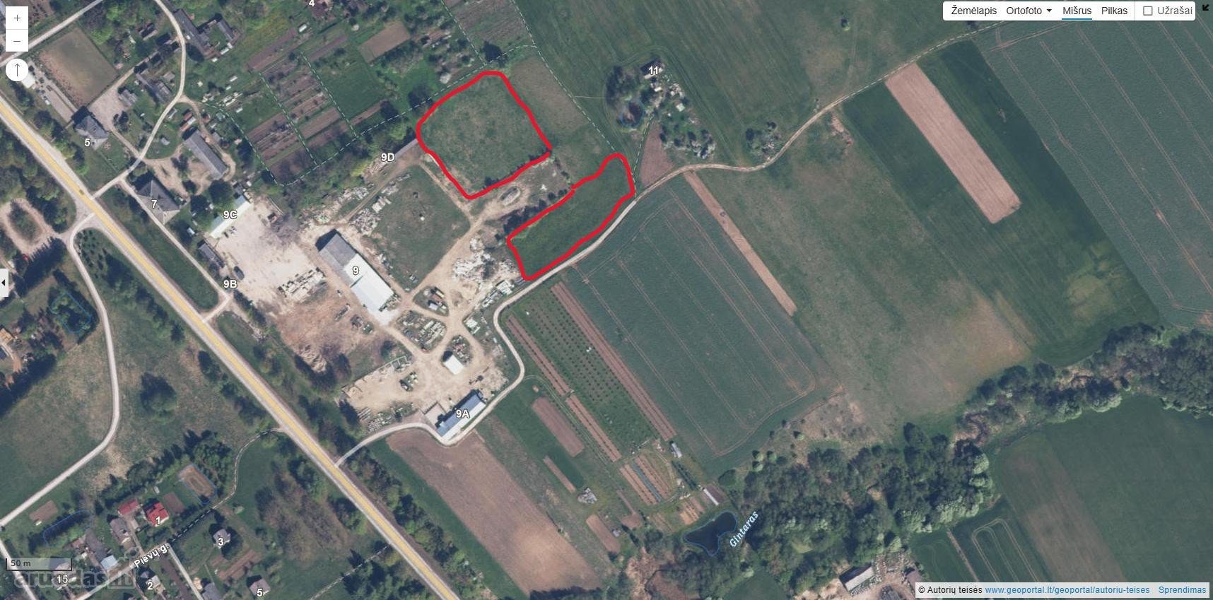 Parduodami 2 žemės ūkio paskirties sklypai