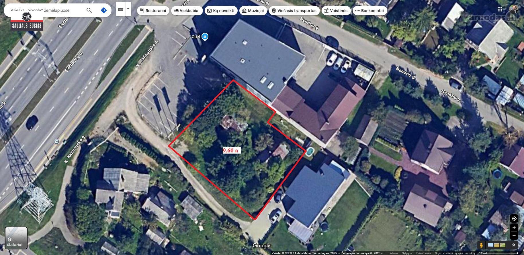 Parduodamas labai geroje vietoje sklypas 9,60