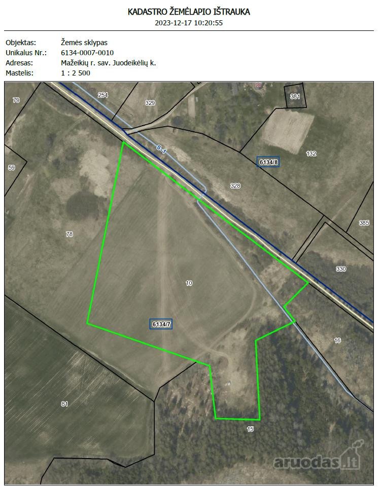 Parduodamas 4,58 ha žemės ūkio paskirties