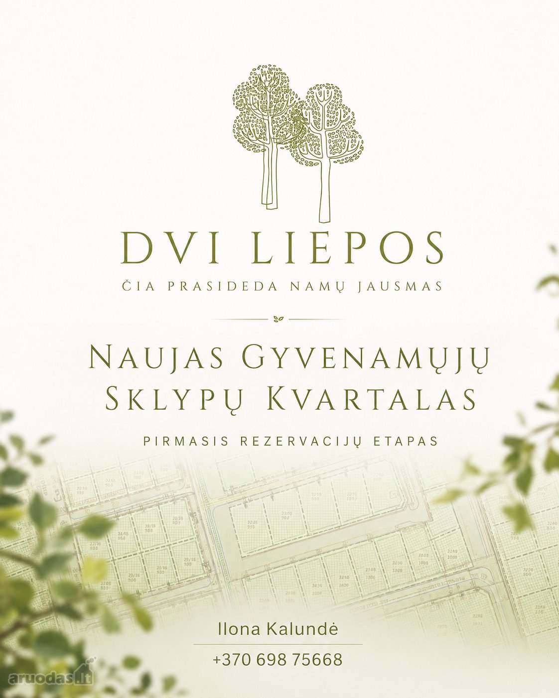Parduodami Sklypai „Dvi Liepos“ Kvartale 