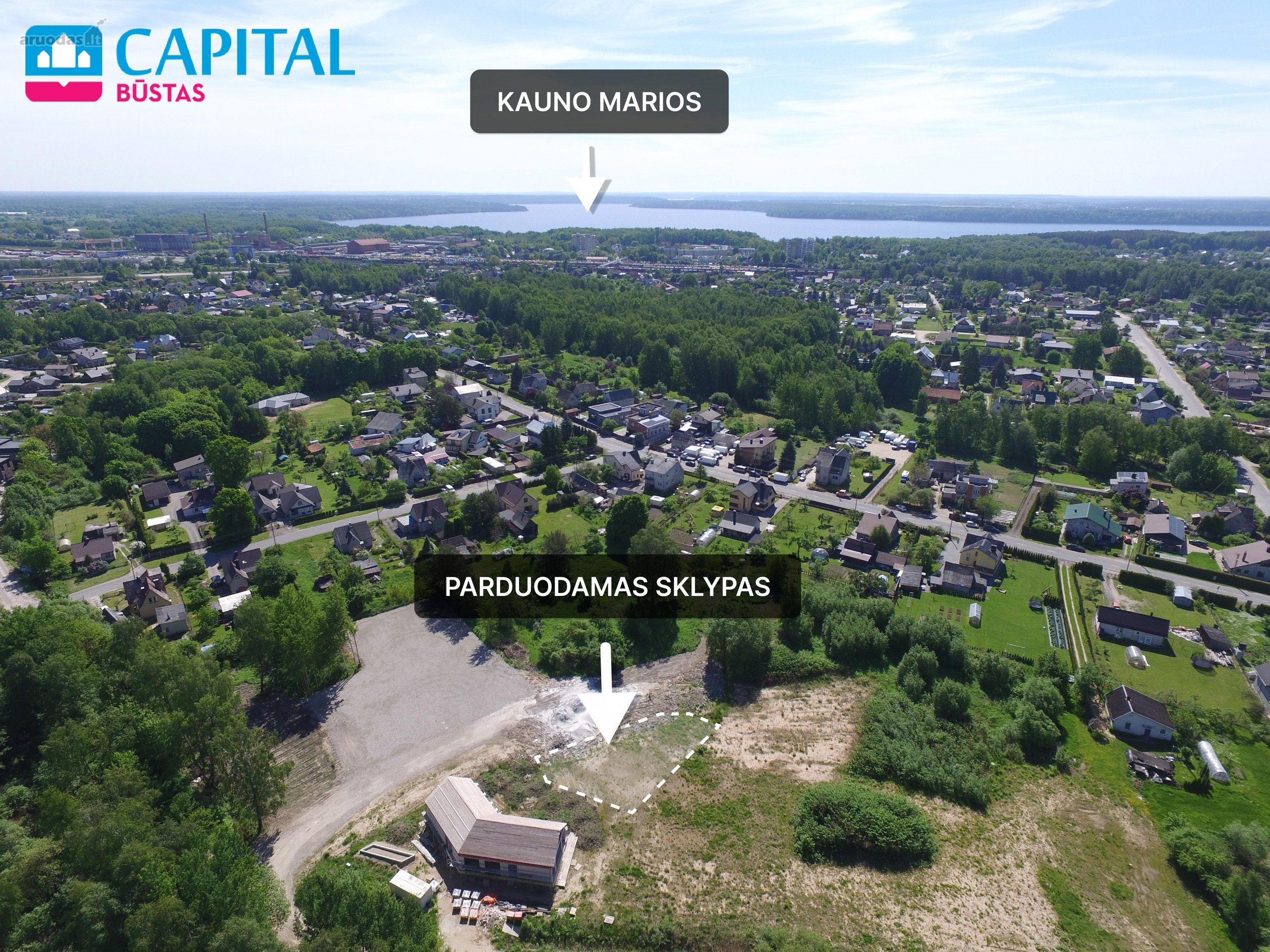 Parduodamas Paruoštas Statybai Sklypas Šalia