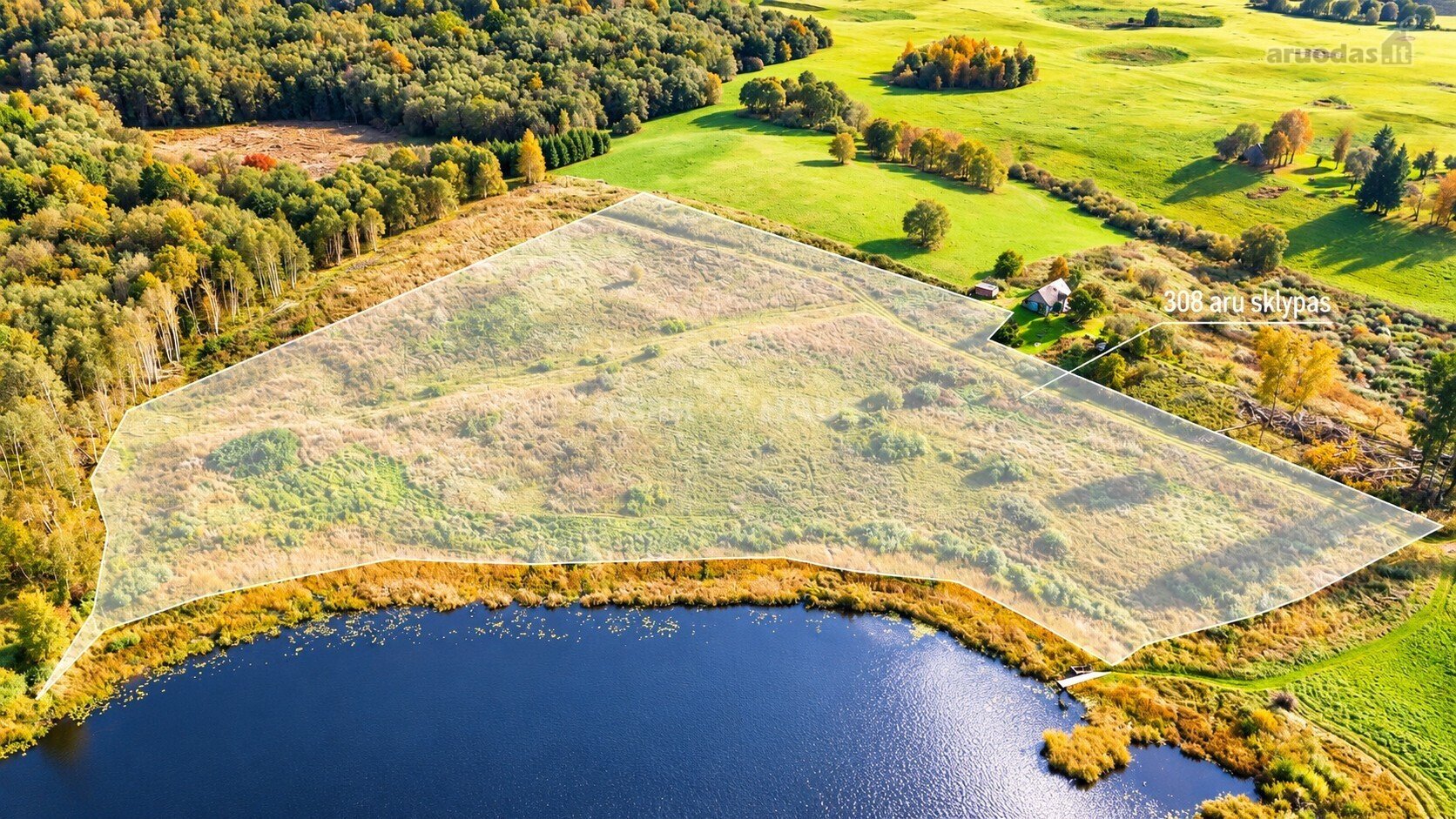 Parduodamas trijų su trupučiu hektarų sklypas