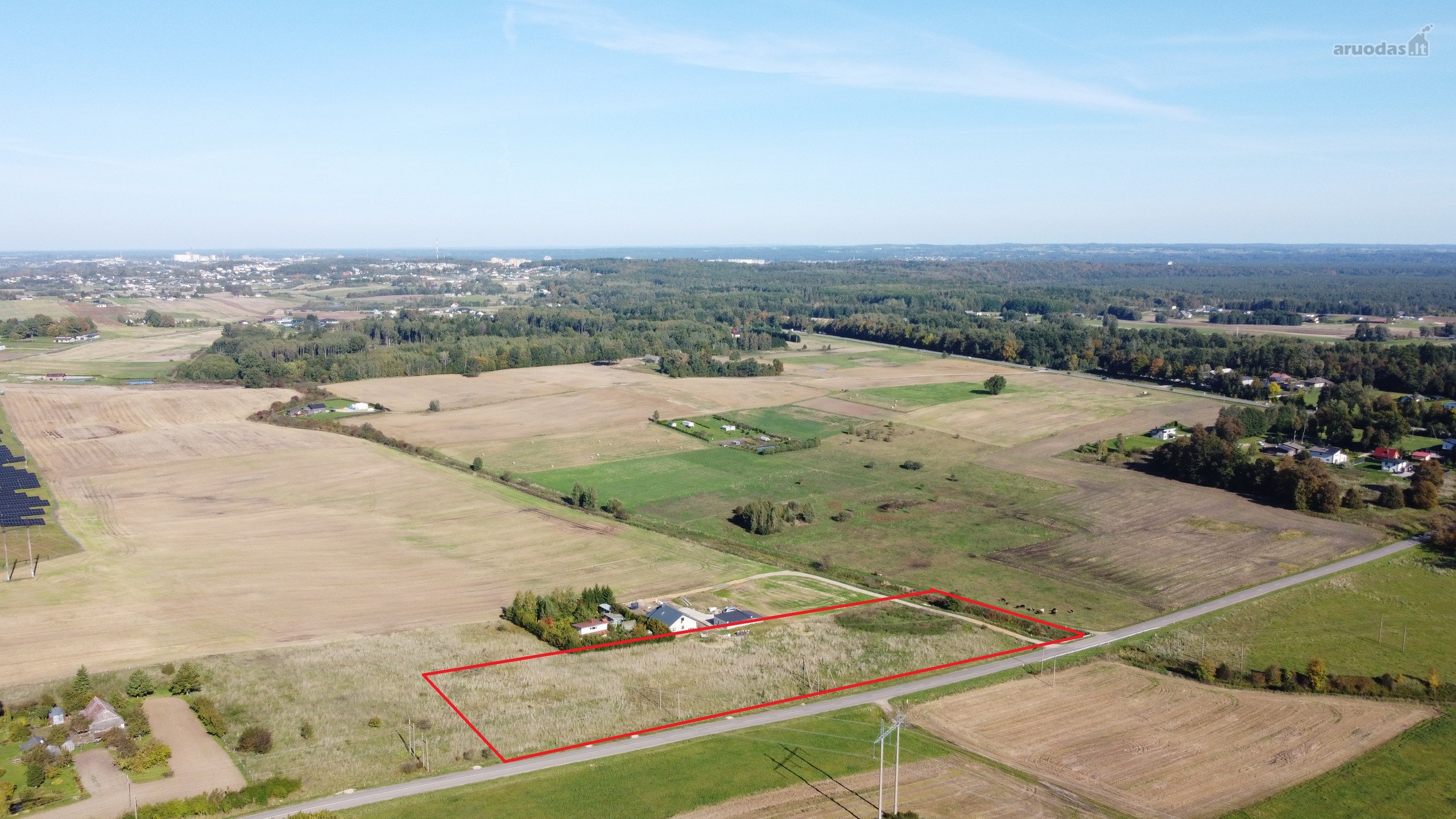 1,3 ha sklypas Jurgiškių k. – asfaltuotas